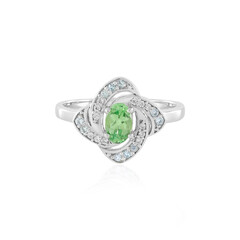 Bague en argent et Grenat Tsavorite