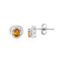 Boucles d'oreilles en argent et Citrine