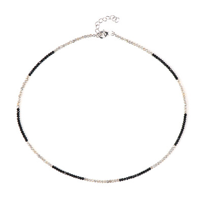 Collier en argent et Spinelle noir