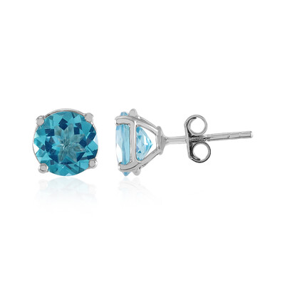 Boucles d'oreilles en argent et Topaze Paraiba