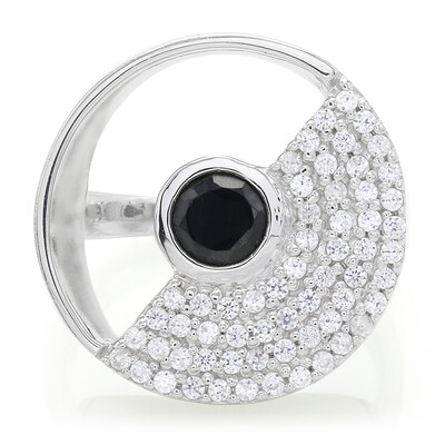 Bague en argent et Spinelle noir