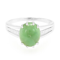 Bague en argent et Chrysoprase impériale