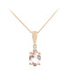 Collier en or et Morganite AAA