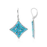 Boucles d'oreilles en argent et Turquoise Sleeping Beauty (Faszination Türkis)