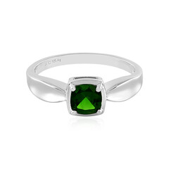 Bague en argent et Diopside de Russie