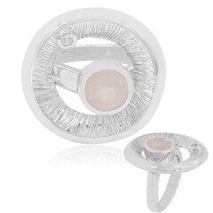 Bague en argent et Quartz rose