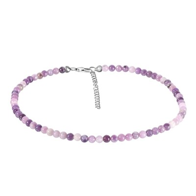 Collier en argent et Lépidolite