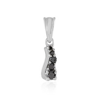 Pendentif en argent et Diamant noir