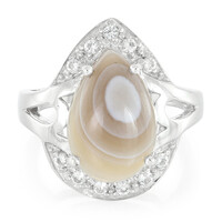 Bague en argent et Agate du Botswana