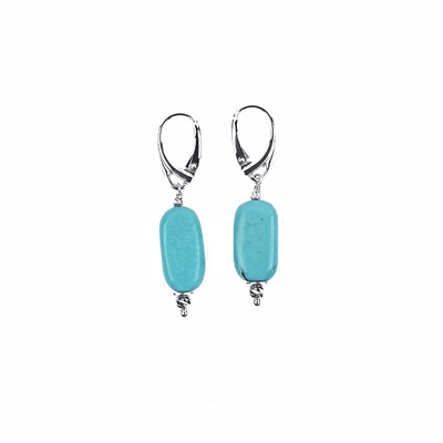 Boucles d'oreilles en argent et Turquoise