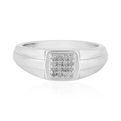 Bague en argent et Diamant PK (J)