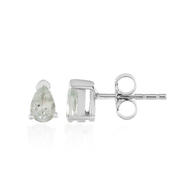 Boucles d'oreilles en argent et Améthyste verte