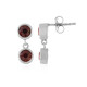 Boucles d'oreilles en argent et Zircon rose