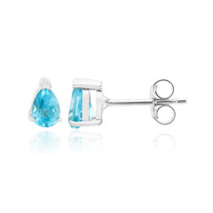 Boucles d'oreilles en argent et Apatite bleue