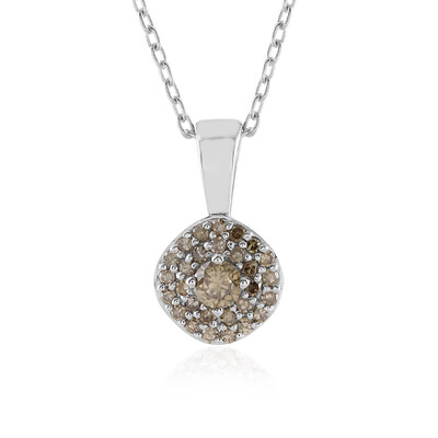 Collier en argent et Diamant champagne I3