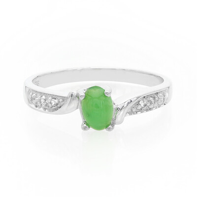 Bague en argent et Chrysoprase impériale