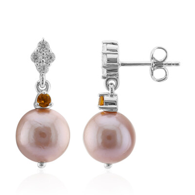 Boucles d'oreilles en argent et Perle Ming (TPC)