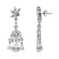 Boucles d'oreilles en argent et Topaze blanche