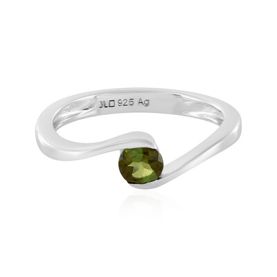 Bague en argent et Tourmaline verte