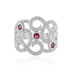 Bague en argent et Rubellite (de Melo)