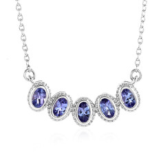 Collier en argent et Tanzanite