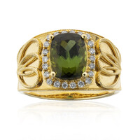 Bague en or et Tourmaline verte du Brésil (CIRARI)