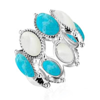 Bague en argent et Turquoise de Kingman (Dallas Prince Designs)