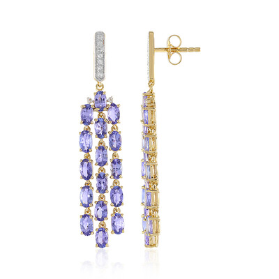 Boucles d'oreilles en argent et Tanzanite