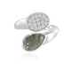 Bague en argent et Labradorite bleue de Maniry (KM by Juwelo)