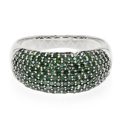 Bague en argent et Diamant vert