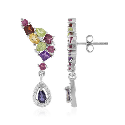 Boucles d'oreilles en argent et Iolite