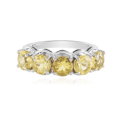 Bague en argent et Béryl jaune