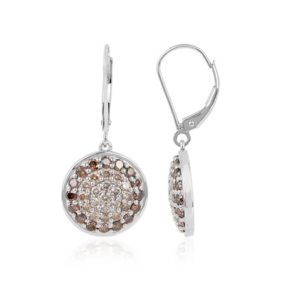 Boucles d'oreilles en or et Diamant chocolat I3 (KM by Juwelo)