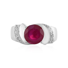 Bague en argent et Rubis de Madagascar