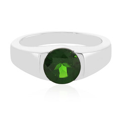 Bague en argent et Diopside de Russie