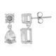 Boucles d'oreilles en argent et Quartz blanc