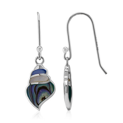 Boucles d'oreilles en argent et Coquillage d'Abalone