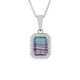 Collier en argent et Fluorite multicolore