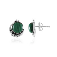 Boucles d'oreilles en argent et Malachite (Desert Chic)