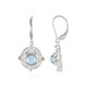 Boucles d'oreilles en argent et Aigue-marine (Granulieren)