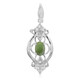 Pendentif en argent et Chrysoprase impériale