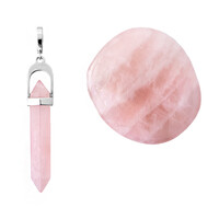 Accessoire en argent et Quartz rose