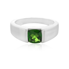 Bague en argent et Diopside de Russie