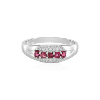 Bague en argent et Rubellite