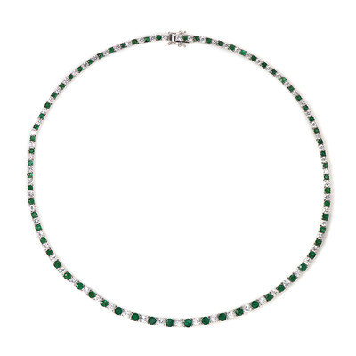 Collier en argent et Emeraude de Zambie (Gems en Vogue)