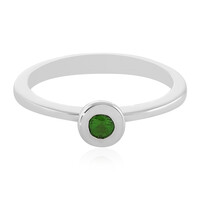 Bague en argent et Diopside de Russie