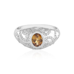 Bague en argent et Zircon mandarine