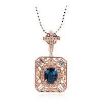 Collier en argent et Topaze bleu de Londres (Dallas Prince Designs)