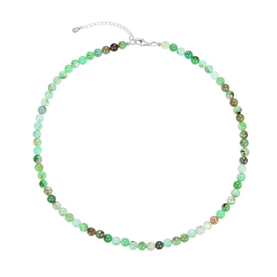 Collier en argent et Chrysoprase