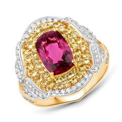 Bague en or et Rubellite AAA du Brésil (SUHANA)